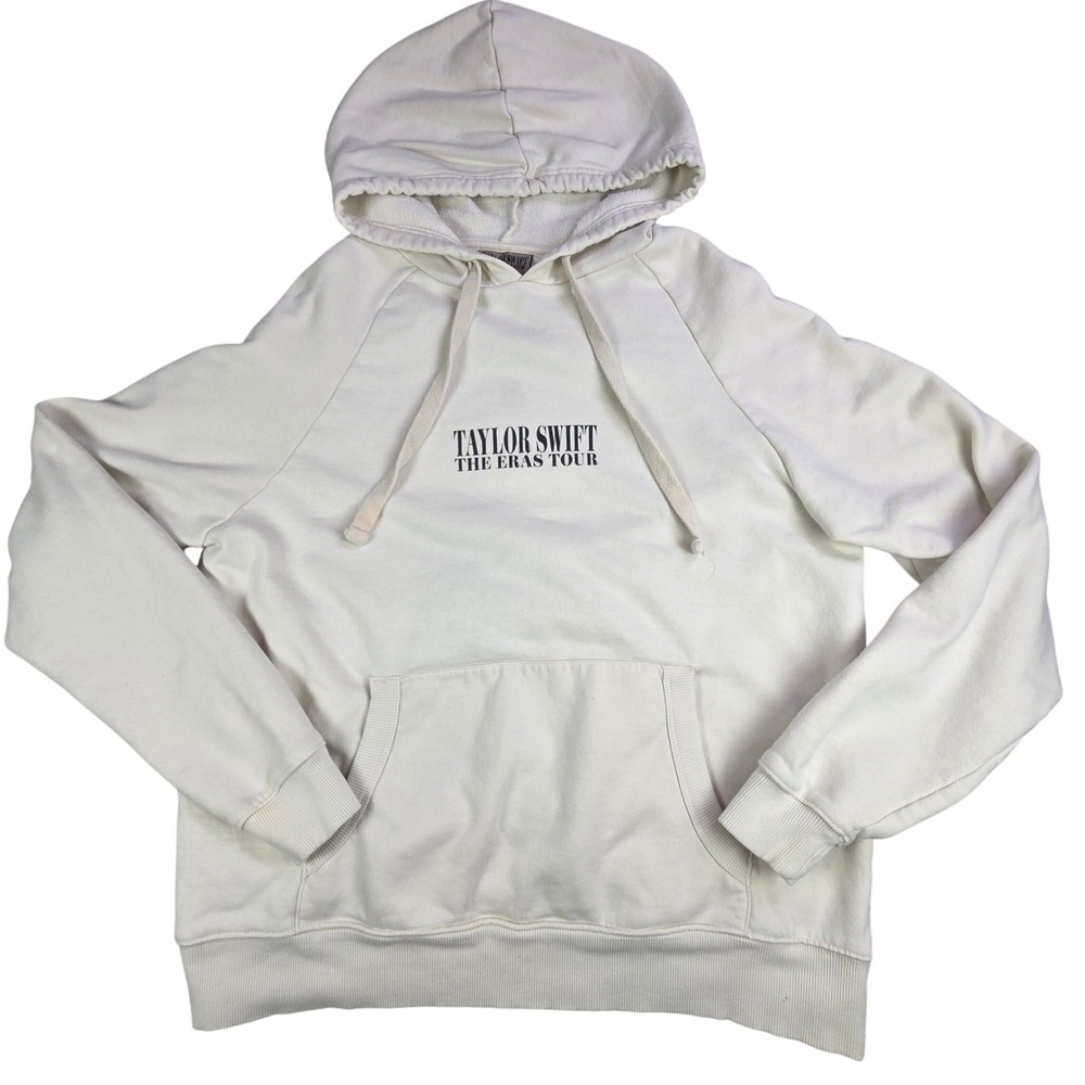 Taylor Swift The Eras Tour Official Hoodie Cream Beige Size XS Sweatshirt Merch